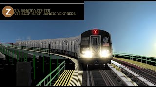 OpenBVE Special Z Train To Jamaica Center Via Skip StopJamaica Express GO Read Description [upl. by Corel]