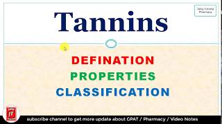 Introduction to Tannins in pharmacognosy  tannins pharmacognosy by vikas medical lecture [upl. by Husha]