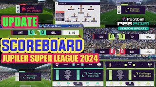 PES 2021 Update 3 Scoreboards Jupiler Pro League Season 20232024 [upl. by Llezom218]