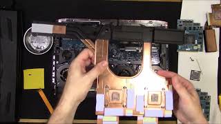 Sager NP9873  Clevo P870DM3  Heatsink Removal and Mobile GTX 1080 SLI [upl. by Albertson]