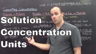 Gen Chem II  Lec 7  Solution Concentrations [upl. by Nitsyrc]