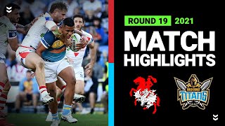 Dragons v Titans Match Highlights  Round 19 2021  Telstra Premiership  NRL [upl. by Enelehs]