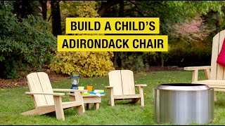 How to Build a Youth Adirondack Chair  YellaWood [upl. by Cohbath346]