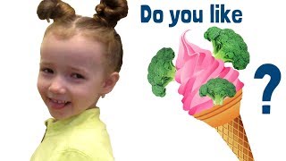 Do You Like Broccoli Ice Cream Nursery Rhymes songs with Ulyana Kindergarten food songs [upl. by Susana]