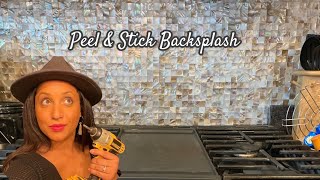 Easy DIY Peel and Stick Tile Backsplash [upl. by Atniuq]