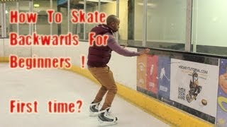 How To Skate Backwards For Beginners  First Time Backward In Ice Skating amp Hockey [upl. by Eelarat]