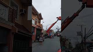 Electrical Lineman Working in Rosario Cavite linemanlifereallifephilippines [upl. by Adivad]