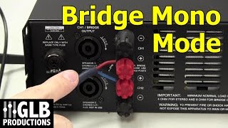 How to set up and connect a power amplifier in bridge mode [upl. by Centeno582]