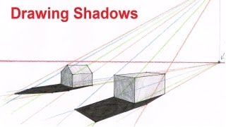 How To Draw Perspective Shadow  Drawing Shadows In Perspective [upl. by Ellednek]