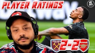 West Ham 22 Arsenal  Troopz PLAYER RATINGS  ONLY GOD KNOWS WHY HE TOOK OFF JESUS INSTEAD OF SAKA [upl. by Brose258]