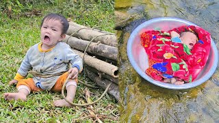 17 Year Old Single Mother  Rescues Baby Girl Floating in the River  Animal Rescue [upl. by Hy]