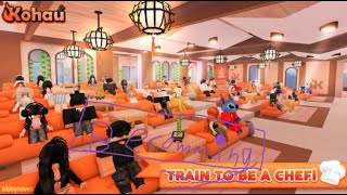 GETTING A JOB AT KOHAU RESTURANT Roblox Kohau Hibachi Restaurant [upl. by Wollis608]