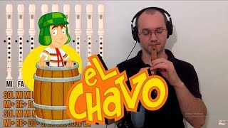 El Chavo del 8 para Flauta Dulce Tutorial con notas  Marcha Turca de Beethoven [upl. by Florrie]