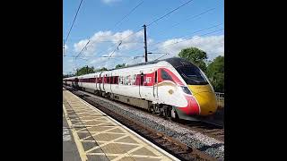 Azuma CENTURY Speeding Through Northallerton class801 azuma lner passengertrain trainspotting [upl. by Enneirb17]