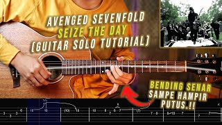 Avenged Sevenfold  Seize The Day Guitar Solo Tutorial amp TAB Acoustic version [upl. by Anawaj]