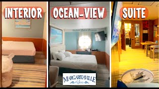 Margaritaville Cruise Cabins Comparison  Quick Look at Interior Ocean View and Suite on this Ship [upl. by Hump]