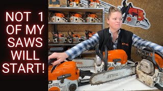 All THREE Of My Stihl Chainsaws Wont Start Why [upl. by Kutchins]