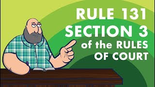 EVIDENCE Rule 131 Section 3 of the Rules of Court [upl. by Arlo]