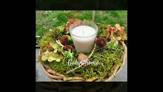 herbstlicher Korb decoration windlicht garden flechtkorb tutorial diy [upl. by Nugesulo]