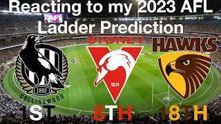 Reacting To My 2024 AFL Ladder Prediction [upl. by Ehcor]