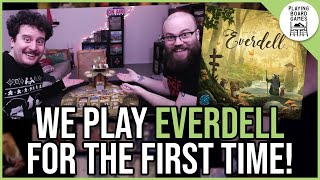 We play EVERDELL for the first time and have a great time BOARD GAME GAMEPLAY [upl. by Agnew]