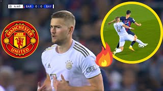 De Ligt vs Barcelona  Bullied Lewandowski 😱 WELCOME TO MAN UNITED 🔴🎯 [upl. by Nevaj]