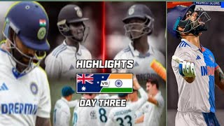 Virat Kohli OFFSIDE Stumps Dismissal 💔  Ind Vs Aus 3rd Test Highlights  Day 3 [upl. by Phalan]