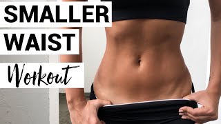 Smaller Waist Workout  from HOME by Vicky Justiz [upl. by Anneiv]