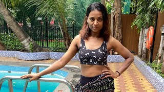 First time swimming costume pahena 😳😘  Varsha kawale  varsha1985 ￼ [upl. by Ponzo]