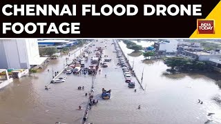 Chennai Floods Watch Drone Footage Of Chennai Floods  Water Logging At Several Places Due To Rains [upl. by Rahal375]