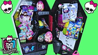 HUGE Monster High Surprise Eggs Locker Barbie Kinder Disney Princess Lalaloopsy Hello Kitty Toys [upl. by Lelah]