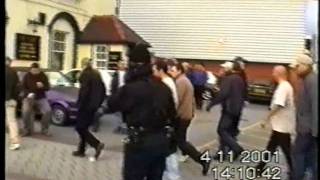 Football Hooligans  Wrexham town Vs Cardiff city 2001 [upl. by Retsehc]