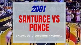 Pículin Ortiz y Eddie Casiano frente a frente  Santurce vs Ponce 2001 Baloncesto Superior Nacional [upl. by Ahsai]