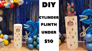 DIY Foam Board Cylinder Plinth  Just Under 10  Pedestal Stand DIY  Cylinder Pillar DIY [upl. by Kasevich]