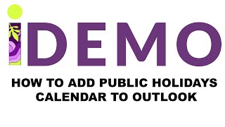 How to add Public Holidays Calendar on Outlook  Hotmail  Office 365 [upl. by Fendig]