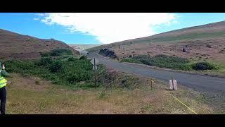 Oregon trail rally Dalles mountain stage 2024 Brandon semenuks right front suspension explodes [upl. by Hajidahk]