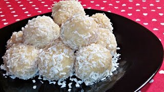 Ινδικά Τρουφάκια Καρύδας Coconut Ladoo [upl. by Etsyrk576]