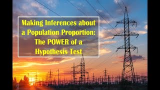 Making Inferences about a Population Proportion The POWER of a Hypothesis Test [upl. by Akinnej118]