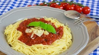 BESTE Pasta mit Tomatensauce Schnellste und einfachste Tomatensauce der Welt [upl. by Narmi777]