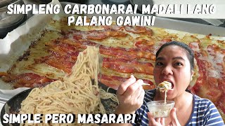 BUHAY AMERIKA FIRST TIME MAGGAWA NG SIMPLE PERO MASARAP NA CARBONARA SOBRANG DALI LANG PALA [upl. by Cynarra]