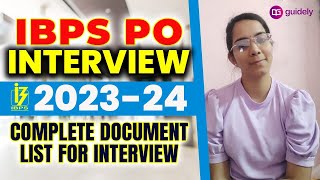 Documents To Carry For IBPS PO 2324 Interview  Complete Document List ibpspointerview guidely [upl. by Ap]