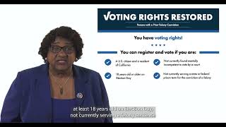 Voting Rights Restored [upl. by Whitcher]