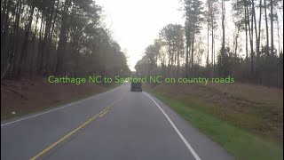 NORTH CAROLINA BACKROADS  Drive CarthageNC to Sanford on country roads  ASMR [upl. by Fausta]