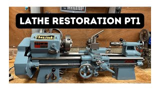 Lathe restoration Antique 1950 boxford model B pt1 [upl. by Alexandrina]