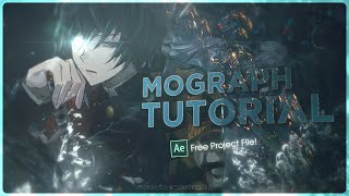 Mograph Style Basic Scene Tutorial  After Effects AMV Tutorial Free Project File [upl. by Netsirt]