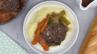 The BEST Red Wine Pot Roast is absolutely delicious amp very tender [upl. by Enwahs]