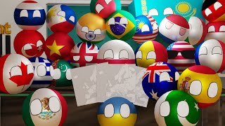 Countryballs School Map of Europe Test Compilation 3D Animation [upl. by Utimer]