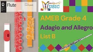 AMEB  Flute  Grade 4  Adagio and Allegro speed [upl. by Rumilly]