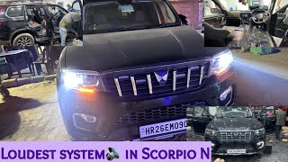 Scorpio N system upgraded🔊🔥  full modified [upl. by Annaujat944]