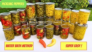 Pickling Peppers  Water Bath Canning Method [upl. by Herv587]